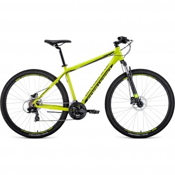 Велосипед FORWARD APACHE 29 3.0 disc (2020) желтый/черный с рамой 21"