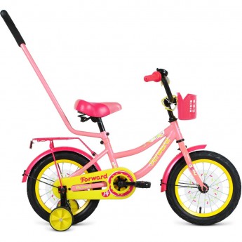 Велосипед FORWARD FUNKY 14 (2021) коралловый/фиолетовый