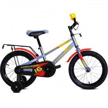 Велосипед FORWARD METEOR 16 (2020) серо-голубой/желтый